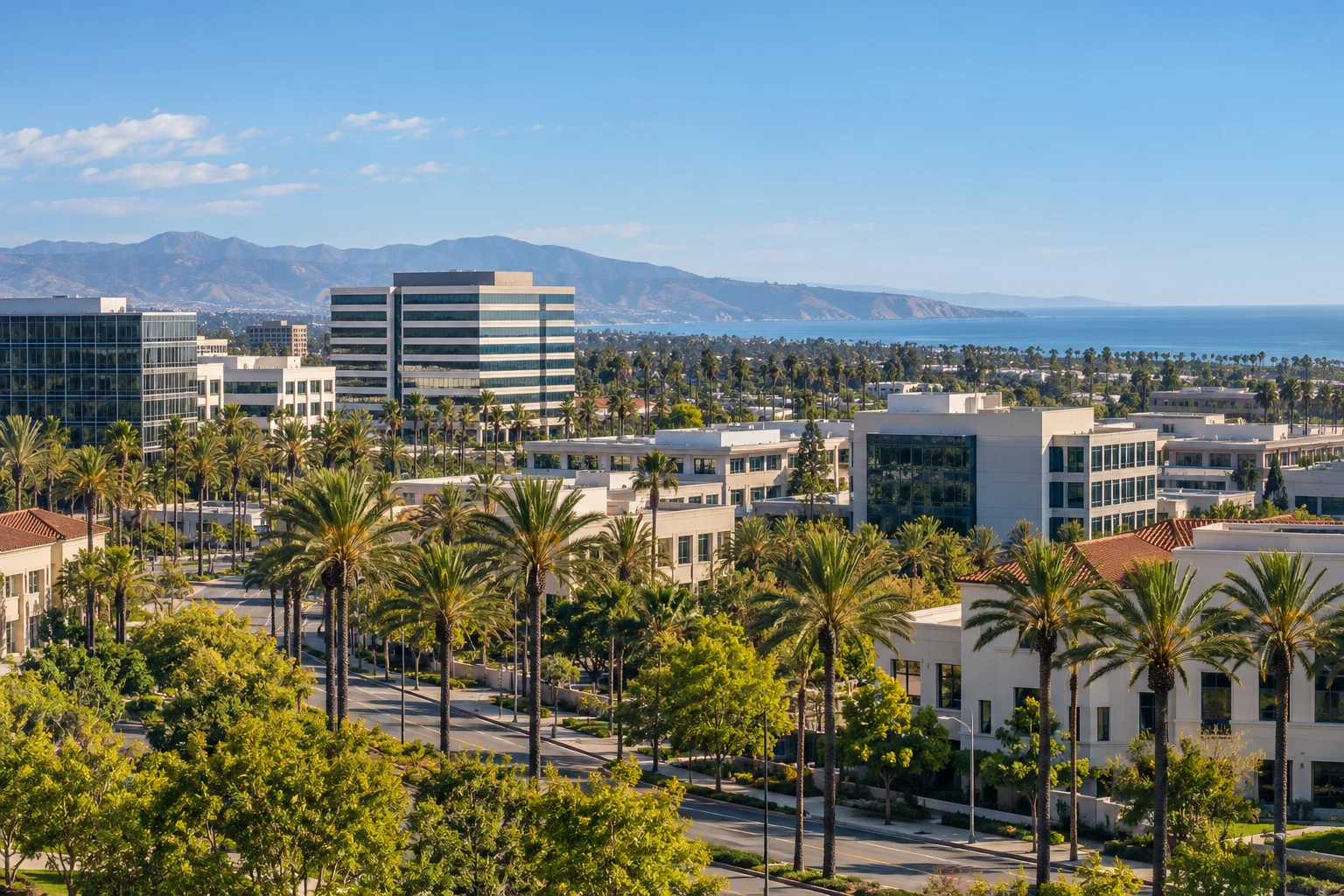 Illustrative Santa Ana / Orange County regional scene